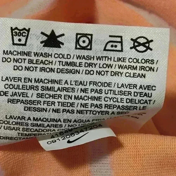 Nike | Get It Girl logo| orange/white stripe | short sleeve tshirt | Small - Picture 5 of 5